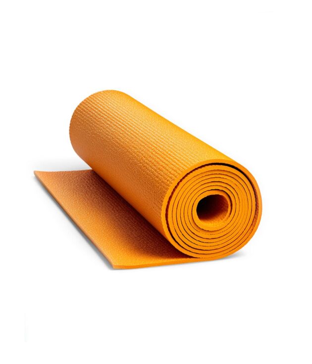 Bright orange yoga mat